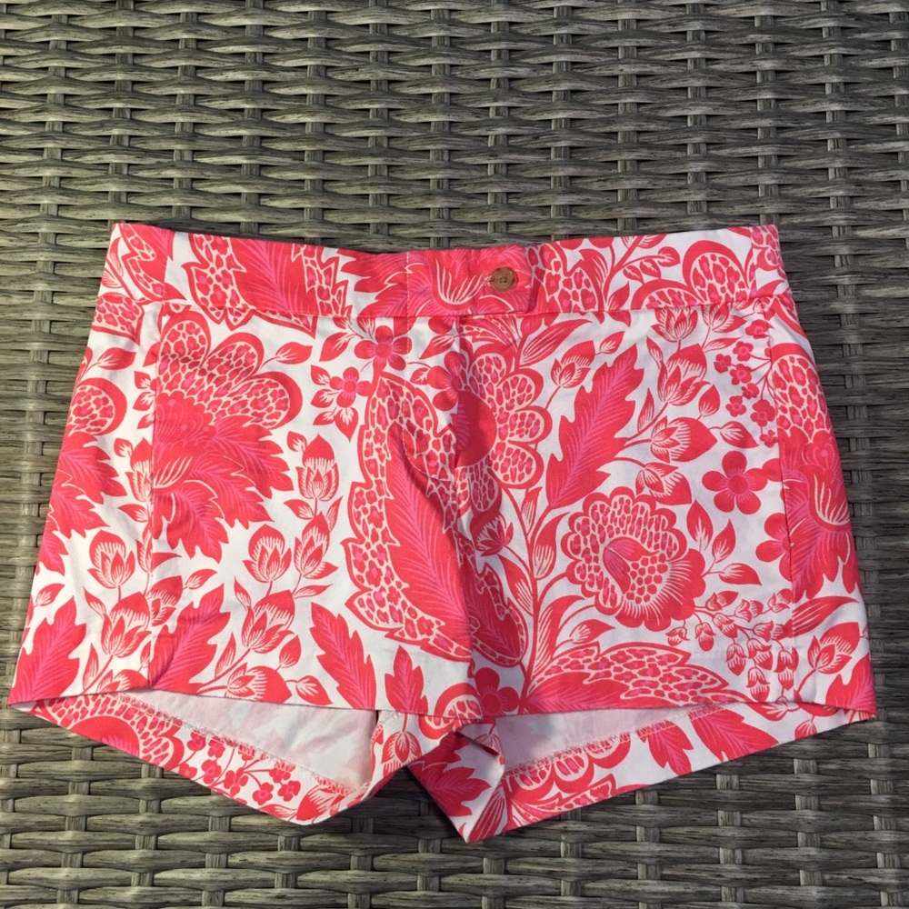 J. Crew Pink and White Floral Shorts 6